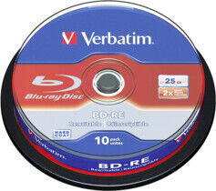 Verbatim Blu Ray SL Réinscriptibles - 25 Go 2x (x10)