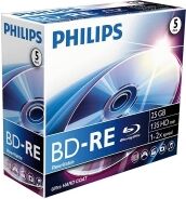 Philips Blu-Ray RW rewritable 5 in jewel-case