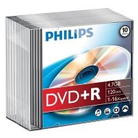 Philips DVD+R slimline box of 10