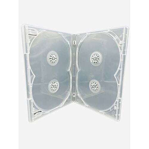 Amaray 1 x  Multi 4 DVD Case 4 Way Multibox in Clear om 4 schijven in Dragon Trading Branded Packaging vast te houden