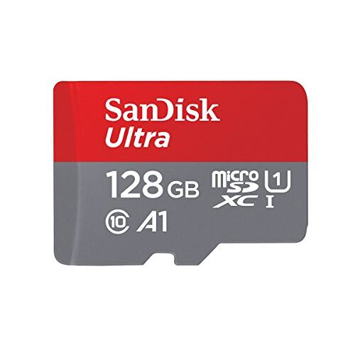 SanDisk 128 GB Ultra UHS I MicroSD-kaart 140 MB/s R voor smartphones, 10 jaar garantie SDSQUAB-128G-GN6MN
