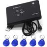 AMAO 125 kHz RFID-lezer ID-kaartlezer contactloze 14443A kaartlezer kaartlezer met USB-interface + 5 stuks EM4100 / TK4100 Key fobs