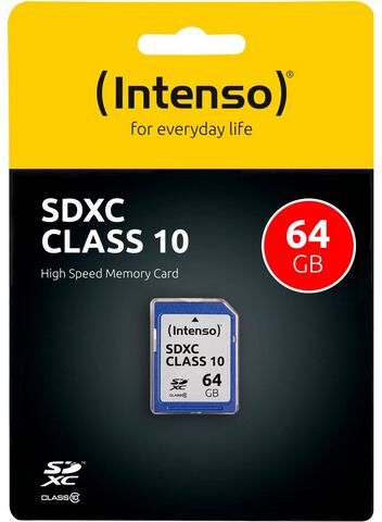 Intenso »SDHC Class 10« geheugenkaart  - 9.25 - blauw - Size: 64 GB