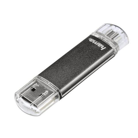 Hama USB-stick 32 GB, USB 2.0, 10 MB/s, geheugenstick grijs »FlashPen met dop«  - 12.99