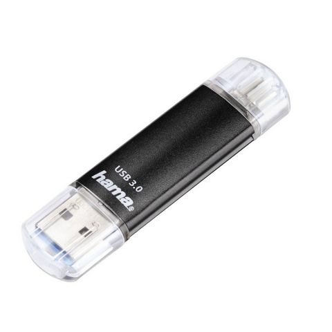 Hama USB-stick 64 GB "Laeta Twin", USB 3.0, 40 MB/s »zwart«  - 23.99