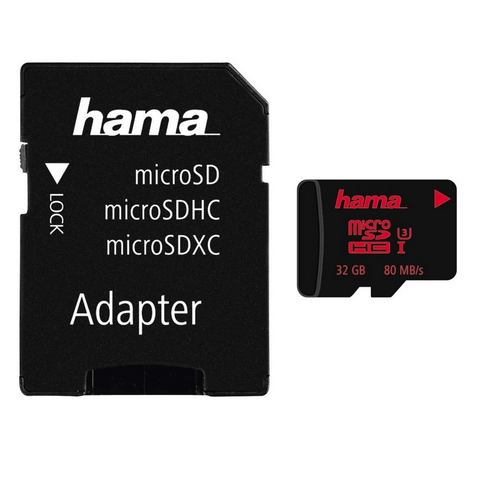 Hama Geheugenkaart microSDHC 32 GB UHS Speed Class 3 UHS-I 80MB/s »incl. Adapter«  - 20.99