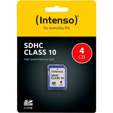 Intenso »SDHC Class 10« geheugenkaart  - 6.26 - blauw - Size: 4 GB