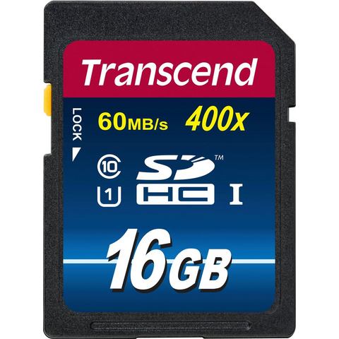 Transcend »SDXC/SDHC Class 10 UHS-I« geheugenkaart  - 9.38 - zwart - Size: 16 GB