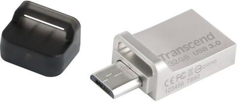 Transcend »JetFlash 880« usb-stick  - 15.24 - zilver - Size: 32 GB