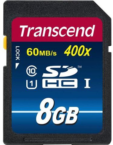 Transcend »SDXC/SDHC Class 10 UHS-I« geheugenkaart  - 9.38 - zwart - Size: 8 GB