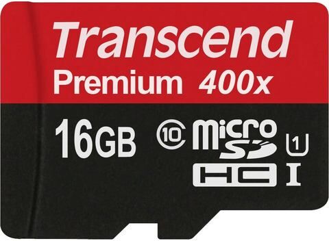 Transcend »microSDXC/SDHC Class 10 UHS-I« geheugenkaart  - 7.99 - zwart - Size: 16 GB