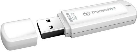 Transcend »JetFlash 370« usb-stick  - 9.38 - wit - Size: 32 GB