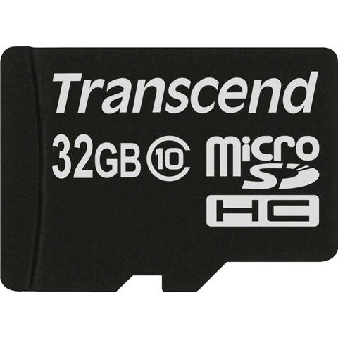 Transcend »microSDXC/SDHC Class 10« geheugenkaart  - 10.42 - zwart - Size: 32 GB
