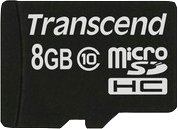 Transcend »microSDXC/SDHC Class 10« geheugenkaart  - 8.33 - zwart - Size: 8 GB