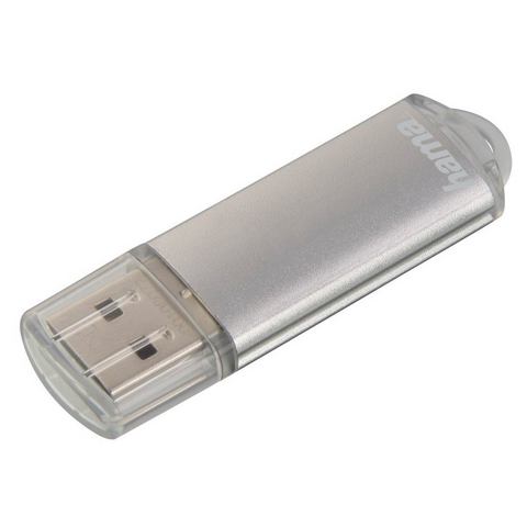 Hama USB-stick 128 GB, USB 2.0, 10 MB/s, geheugenstick zilverkleur »FlashPen met dop«  - 27.99