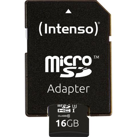 Intenso »microSDHC UHS-I Professional + SD-Adapter« geheugenkaart  - 8.86 - zwart - Size: 16 GB