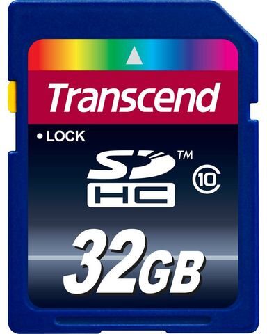 Transcend »SDXC/SDHC Class 10« geheugenkaart  - 10.42 - blauw - Size: 32 GB