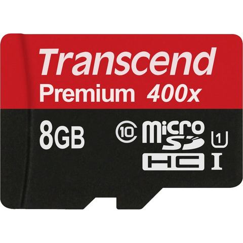 Transcend »microSDXC/SDHC Class 10 UHS-I« geheugenkaart  - 7.99 - zwart - Size: 8 GB