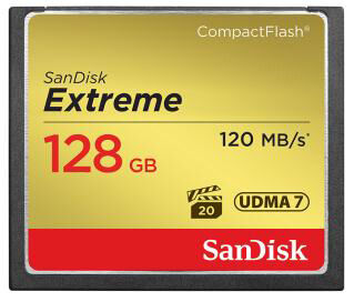 SanDisk 128GB CF - Extreme - 120MB/s