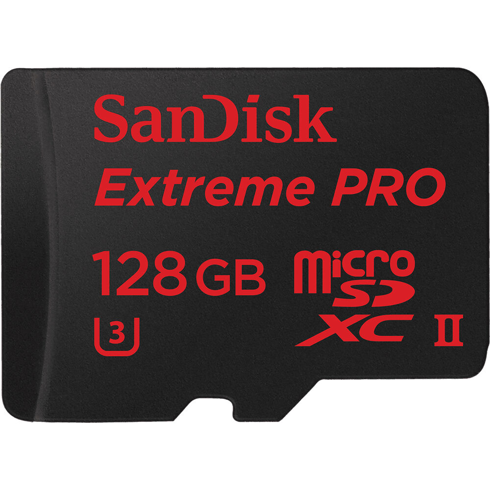 SanDisk MicroSDXC Extreme Pro 128GB UHS II 275MB/s reader