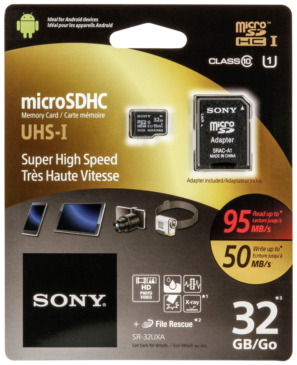 Sony microSDHC kaart 32GB High Speed Class 10 incl Adapter