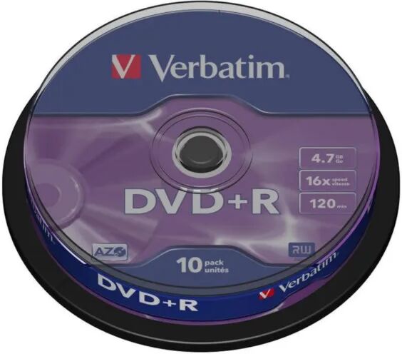 Verbatim DVD+R på spindel 10-pk.