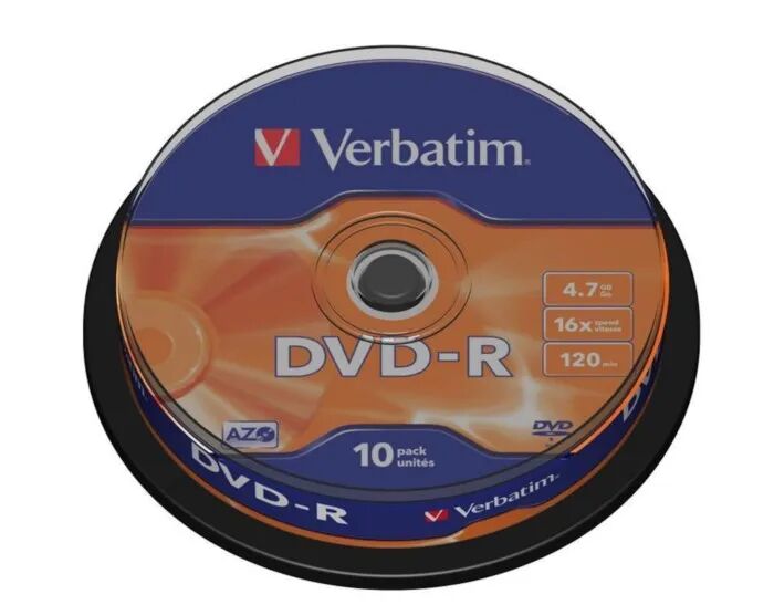 Verbatim DVD-R på spindel 10-pk. 10-pk.