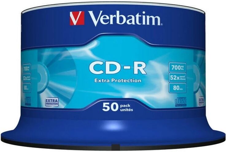 Verbatim cd-r 52x 700mb bobina 50 unidades