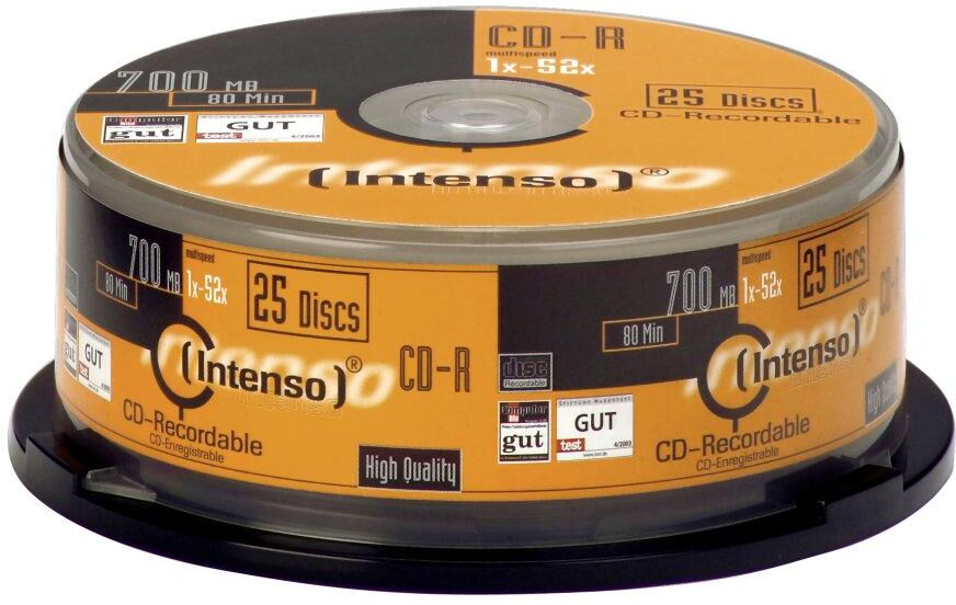 Intenso Pack 25x Cd-r 80min / 700mb 52x - Intenso