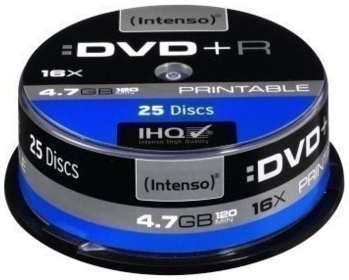 Intenso Pack 25x Dvd+r 4,7gb Printable 16x - Intenso