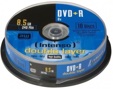 Intenso Pack 10x Dvd+r Dupla Camada 8,5gb 8x - Intenso