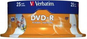 Verbatim DVD-R 16x Ad. Azo 4,7GB Ck25 Pri