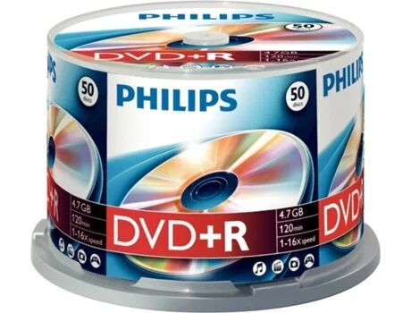 Philips DVD+R 4,7GB 16x Cakebox (50 unidades)