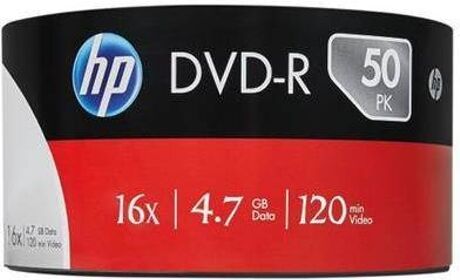 HP DVD+R 120Min 4,7GB Bulk (50 unidades)