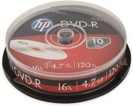 HP DVD+R 120Min 4,7GB DRE00027-3 (10 unidades)