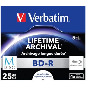 Verbatim BD-R Datalife 4X 25GB Inkjet Printable (5)