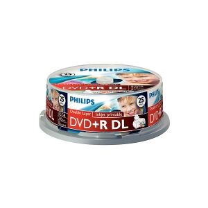 Philips DVD+R DL   8X   8.5GB   Spindle   25-pack