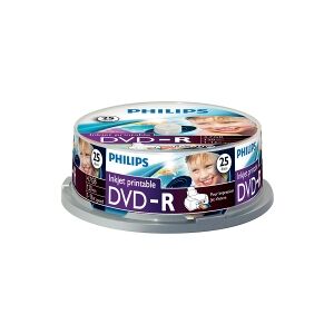 Philips DVD-R printable   16X   4.7GB   Spindle   25-pack