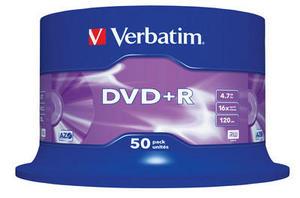 Verbatim DVD+R Verbatim Cakebox, 4,7Gb, 50/fp