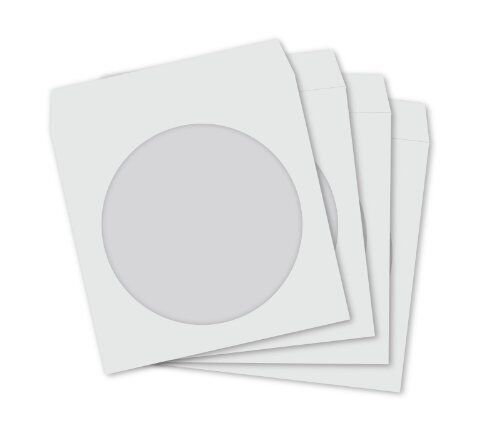 PAPSLEEVEWIN&FLAP Media replikation CD-pappershylsor vit med fönster och flik alla frågor (300)
