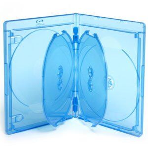 V6 ELITE Blu-Ray skal för 6 skivor – 15 mm – 5 stycken – blå
