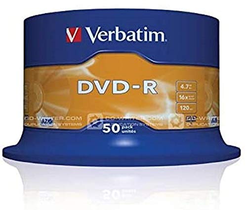 43548 DVD-R Verbatim 4,7 GB 50 st spin.SR SIL. 16 x