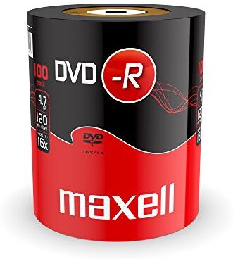 275733 Maxell  DVD-R ämnen (16x hastighet, 4,7 GB, 100 Shrink) 100 skivor – Shrink förpackad