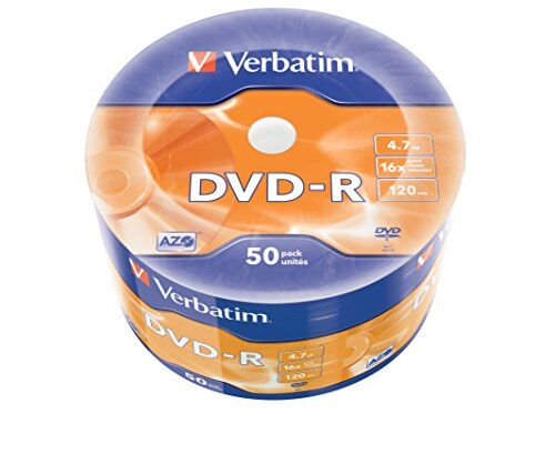 43788 Verbatim "DVD-R 4,7GB 16x 50" Wrap Spindel Silver