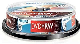 DW4S4B10F/10 Philips DVD+RW 4,7 Gb 4X data/120 min DVD plus RW 10er Spindel