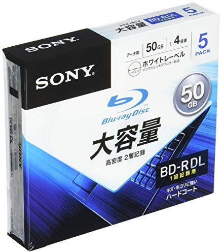 5BNR2DCPS4 Sony  BD-R 50 GB 5 stycken, tomma Blu-Ray Disc – tomma Blu-Ray Discs (BD-R, 120 mm, 50 GB, 4X, Slimcase, 5 stycken)