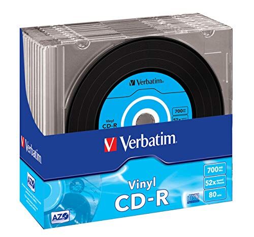 2330523 Verbatim 43426 52x Vinyl CD-R Slim Case 10-pack