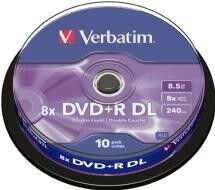 Verbatim DVD+R Verbatim 8.5GB 8X 10-pack Double Layer, Spindel