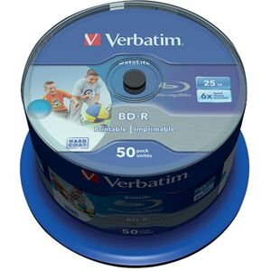 Verbatim BD-R Printable Spindle 6x 25GB (Pack of 50) 43812