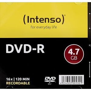 Intenso DVD-R 4.7 GB 16X Speed Single Layer Recordable DVD Media Slim Jewel Case (Pack of 10)